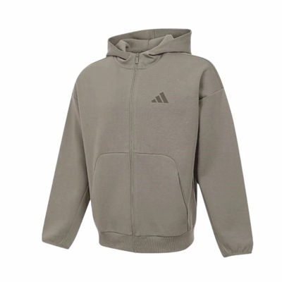 adidas 运动休闲连帽拉链长袖夹克外套男款 JD4947