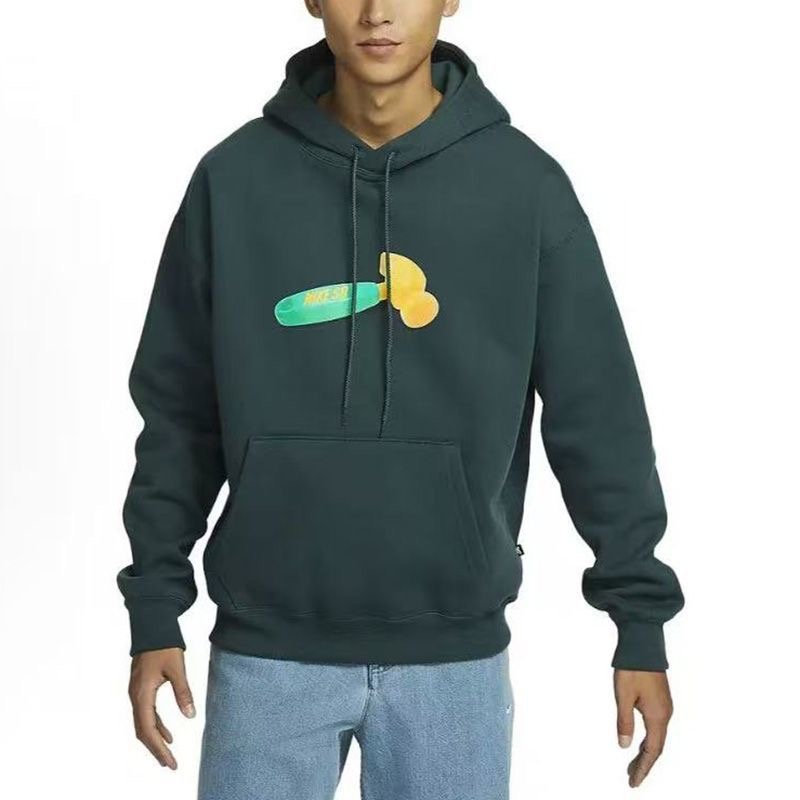 Nike  印花圆领休闲加绒加厚卫衣男款 FQ2193-328