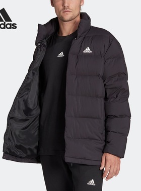 adidas Helionic 运动休闲防寒保暖立领羽绒服男款 HG8700