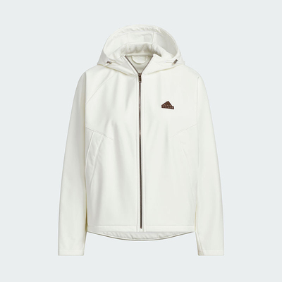 Adidas 时尚运动休闲梭织连帽夹克 女款JX6833