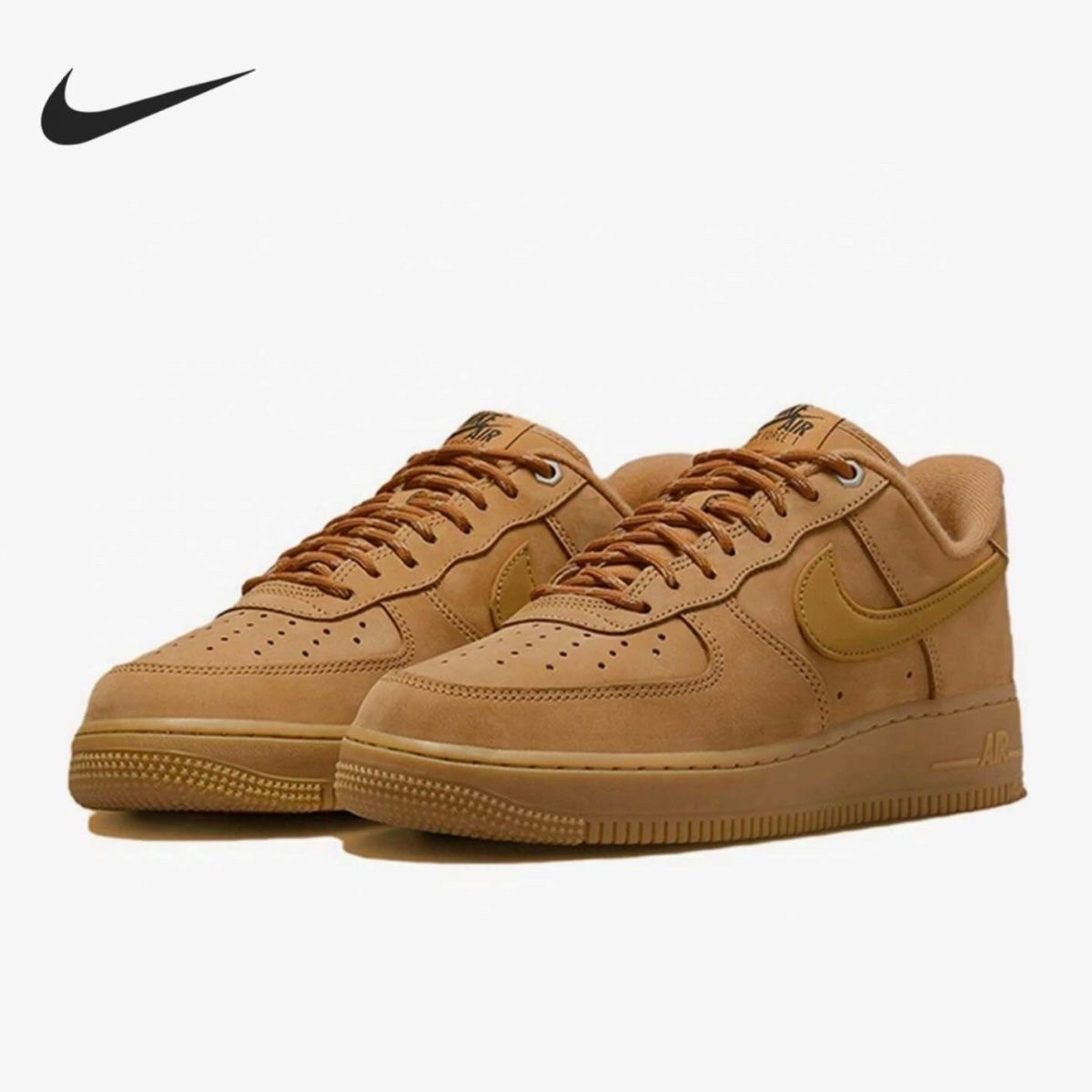 Nike Air Force 1 LV8绒面经典复古小麦色低帮板鞋女款FZ7372-200