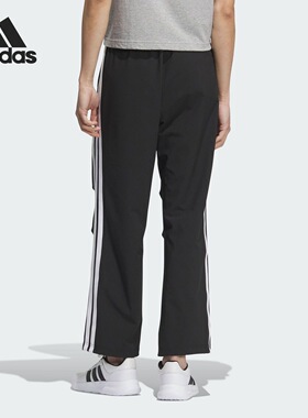 adidas 运动条纹舒适简约中腰直筒休闲裤 男款 KC3906
