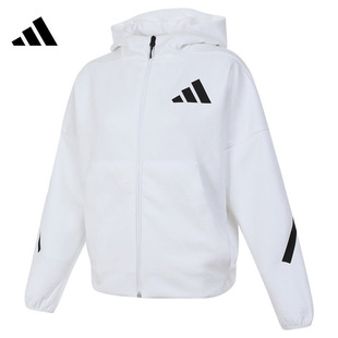 adidas JE7849 Z.N.E.运动休闲舒适百搭连帽女士夹克外套
