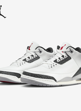 Jordan Air Jordan 3 防滑中帮复古篮球鞋男款 CT8532-106