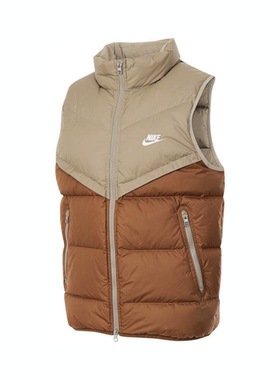 Nike 风行者系列 运动拉链立领保暖羽绒马甲男款 FB8184-248