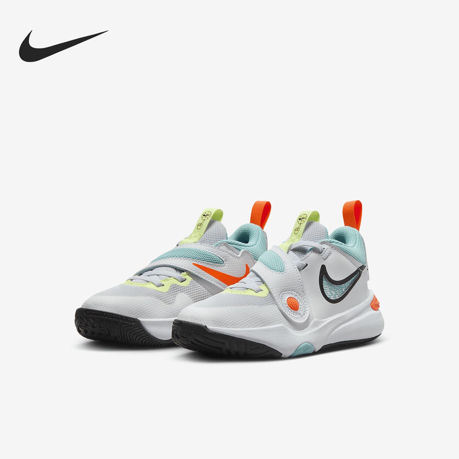Nike Team Hustle D 11 舒适防滑耐磨中帮儿童篮球鞋 HF5737-141