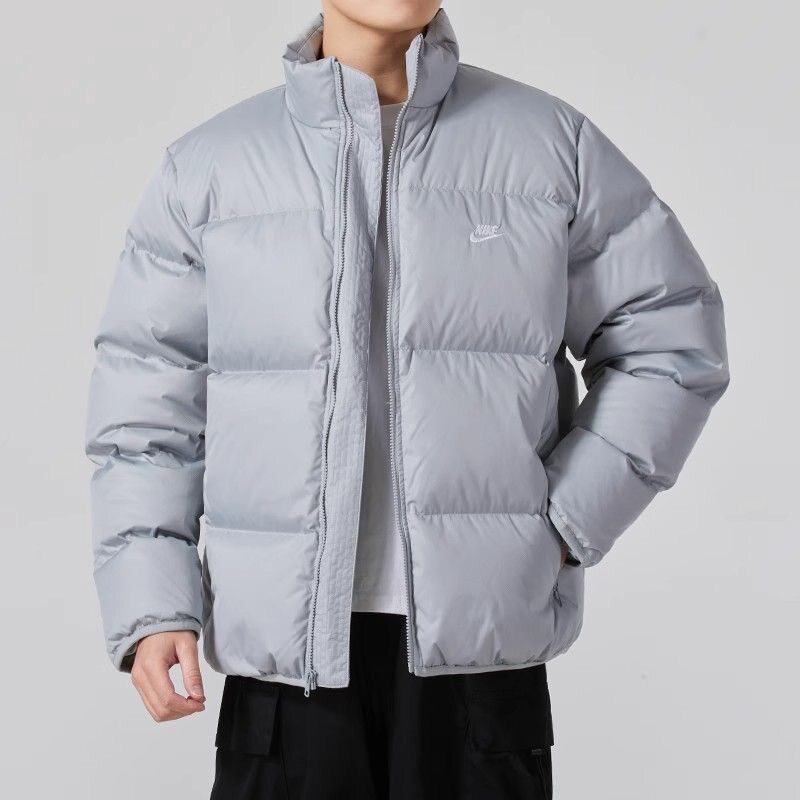 Nike 舒适百搭防风保暖立领短款拉链羽绒服男款 HQ5653-077