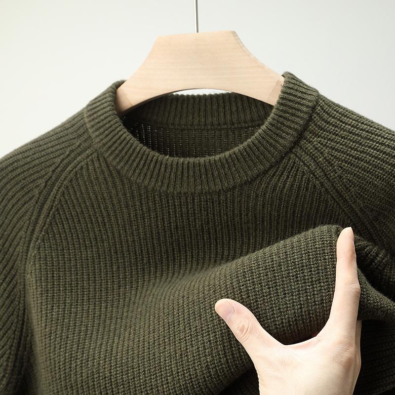 内蒙古高档特大羊毛衫男圆领