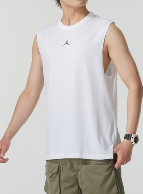 nike耐克冬季男子上衣JORDAN运动训练休闲无袖T恤背心 FN5857-100