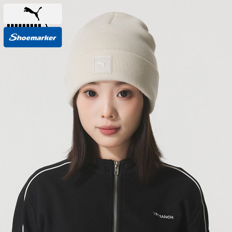 PUMA彪马绒线帽保暖男女帽子春季新款情侣帽骑行休闲毛线帽026409
