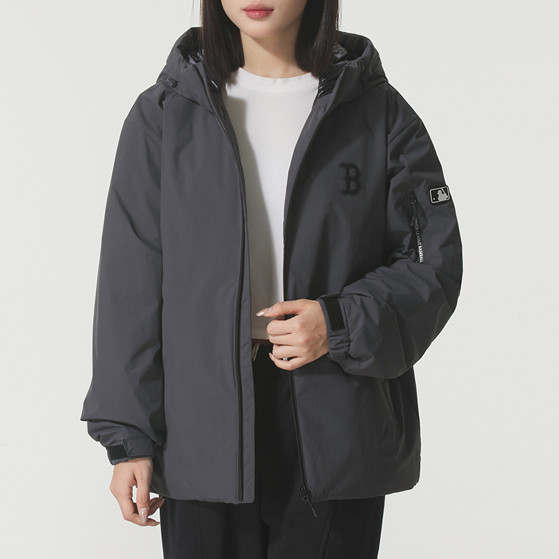 MLB正品连帽羽绒服男女同款冬季日常户外防风运动夹克3ADJB0156