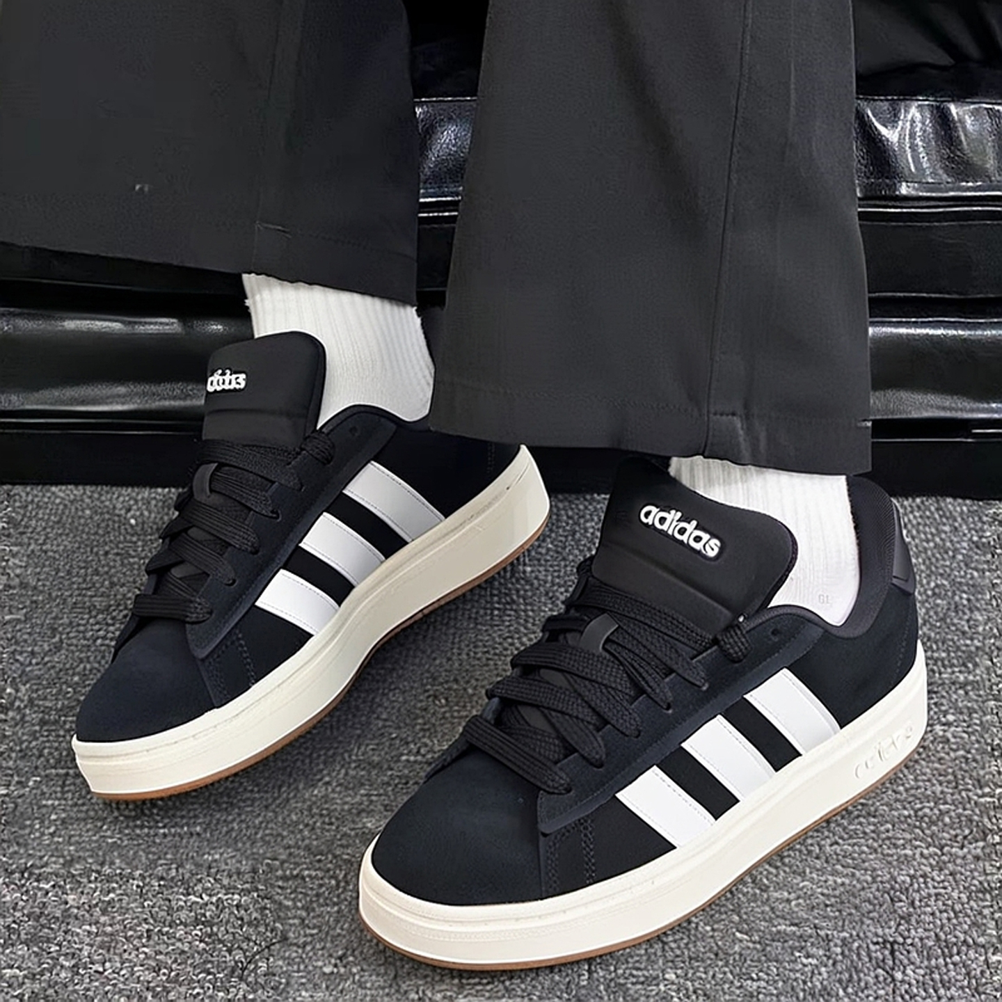 Adidas阿迪达斯网球鞋男鞋女鞋秋冬新款运动鞋正品休闲板鞋JR0543