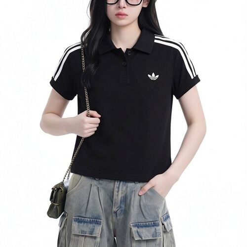 阿迪达斯官网短袖女装2026夏季新款POLO衫运动休闲翻领T恤KD7974