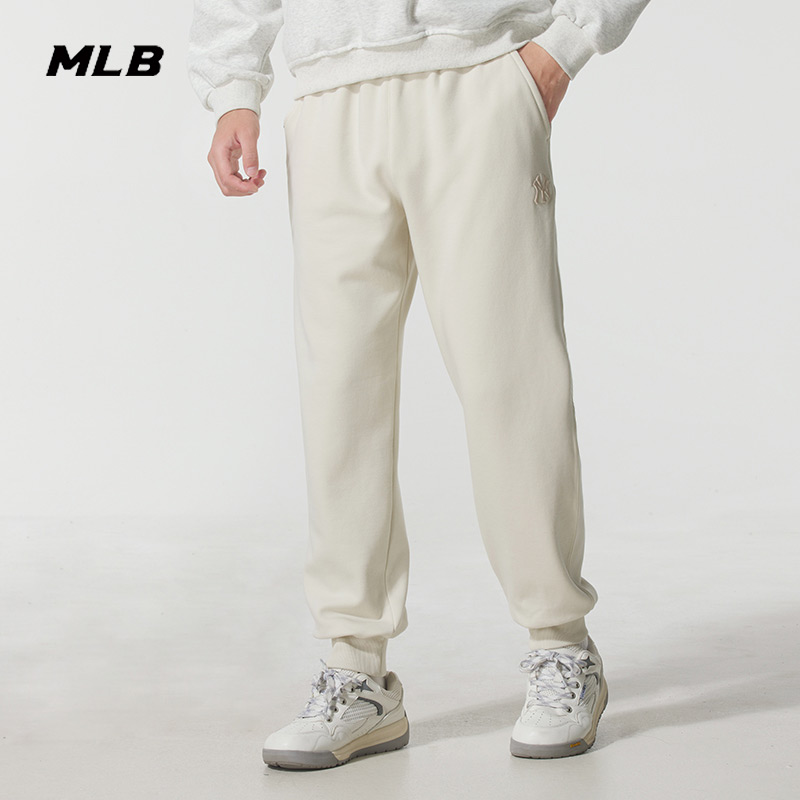 MLB官方梭织直筒裤男女裤子2025冬季新款运动裤休闲长裤3APTB2756