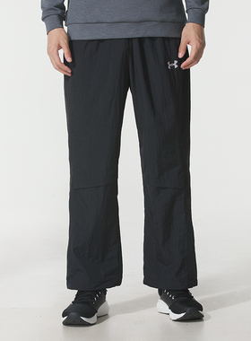 UNDER ARMOUR安德玛ua黑色速干运动训练长裤男裤秋季新款宽松直