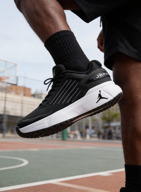 耐克正品旗舰男鞋JORDAN TRUNNER FLOW黑色男子篮球鞋户外运动鞋