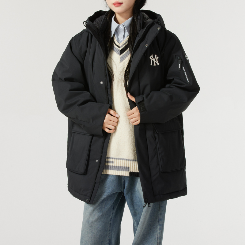 MLB情侣羽绒服新款潮流连帽保暖外套男女同款3ADJB1446