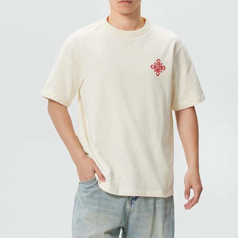 阿迪达斯三叶草男装2026新年款短袖T恤宽松运动服休闲CNY透气半袖,运动服/休闲服装,运动T恤,淘宝优惠券,粉丝福利购,淘宝优惠卷