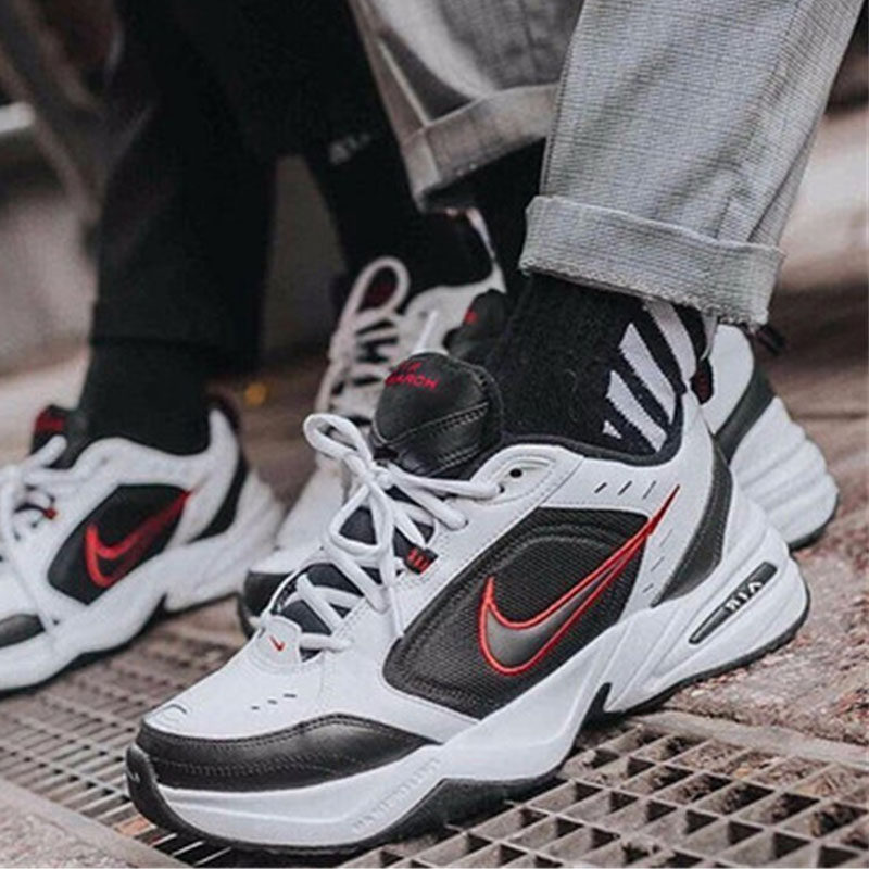 nike耐克air monarch黑红m2k复古男女气垫跑步鞋老爹鞋415445-101