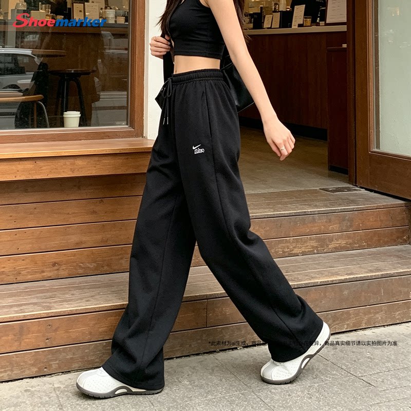 耐克女款秋季宽松针织长裤休闲裤图片