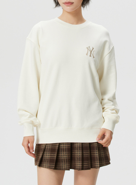 MLB官方NY圆领卫衣男女装2026春季新款运动服休闲套头衫3AMTM0861