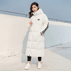Adidas阿迪达斯官方长款羽绒服男装2024冬季新款保暖运动服外套女