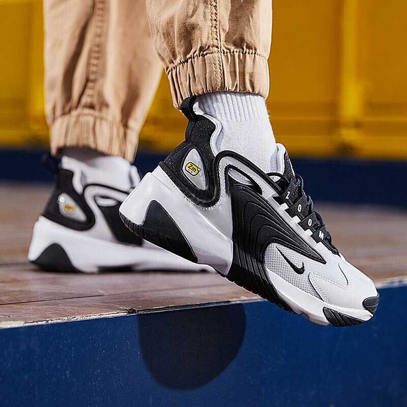 NIKE耐克男鞋2025秋季新款黑白熊猫运动鞋zoom 2k气垫休闲老爹鞋