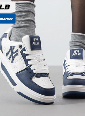 MLB官方厚底板鞋男女鞋2025冬季新款运动鞋学长鞋休闲鞋3ASXM075N