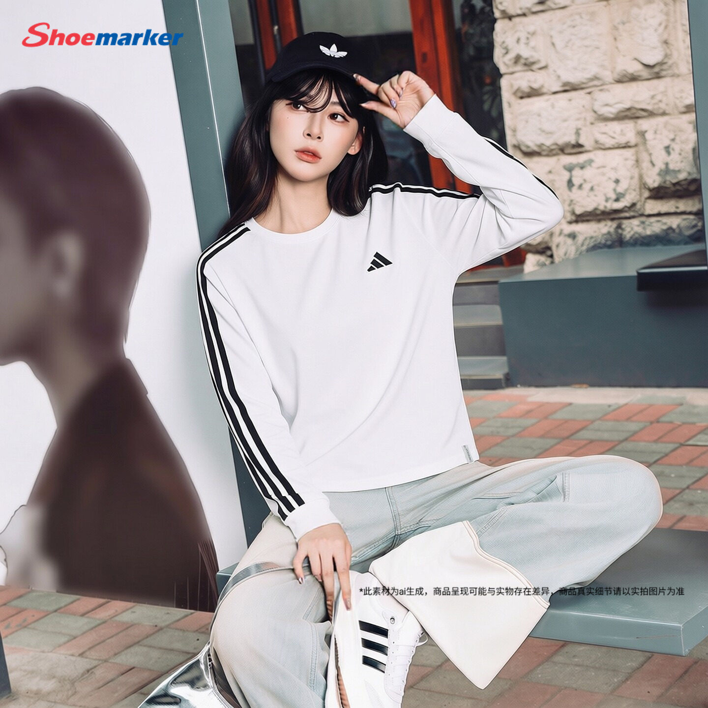 Adidas阿迪达斯正品女装卫衣情侣款运动休闲服2026秋新款长袖T恤