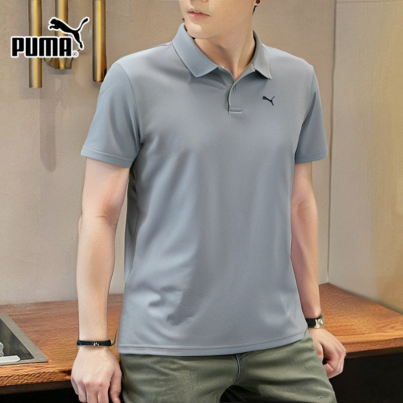 PUMA彪马速干短袖POLO衫男士2026春季新款灰色透气运动T恤528699,运动服/休闲服装,运动T恤,淘宝优惠券,粉丝福利购,淘宝优惠卷