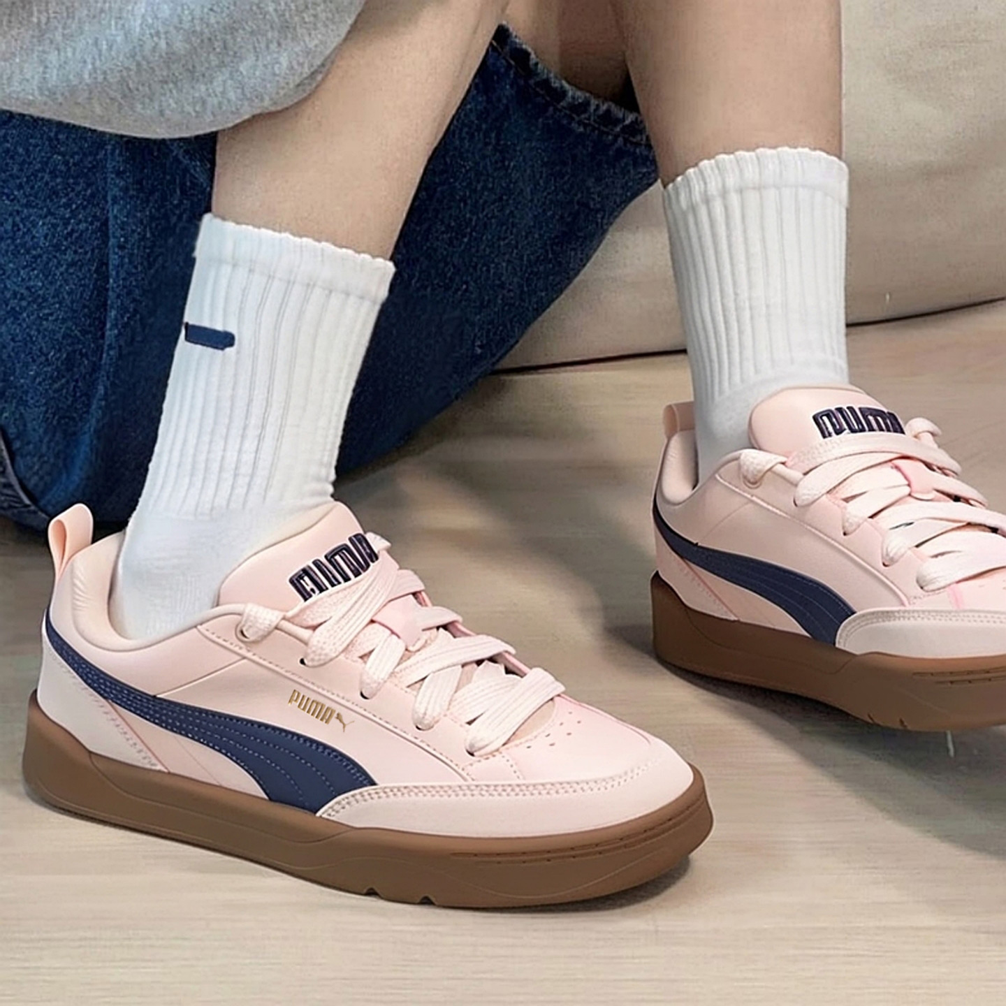 PUMA彪马板鞋女鞋2025新款运动鞋情侣休闲鞋粉色低帮面包鞋397262