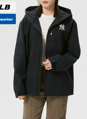 MLB官方NY黑色防风衣男女装2026春季新款运动服夹克外套3AWJB0361