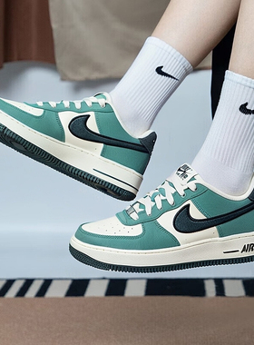 耐克官方正品女鞋 2025春冬季绿色空军一号AF1运动休闲鞋女FN4731
