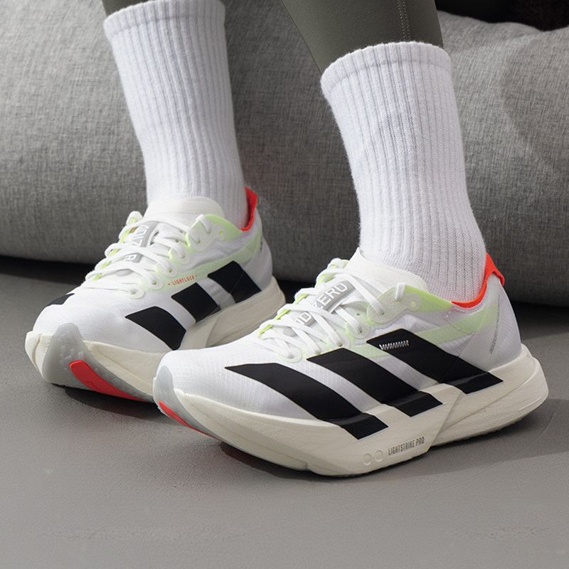 阿迪达斯跑步鞋女鞋Adizero Adios Pro 4轻量马拉松竞速跑步鞋子