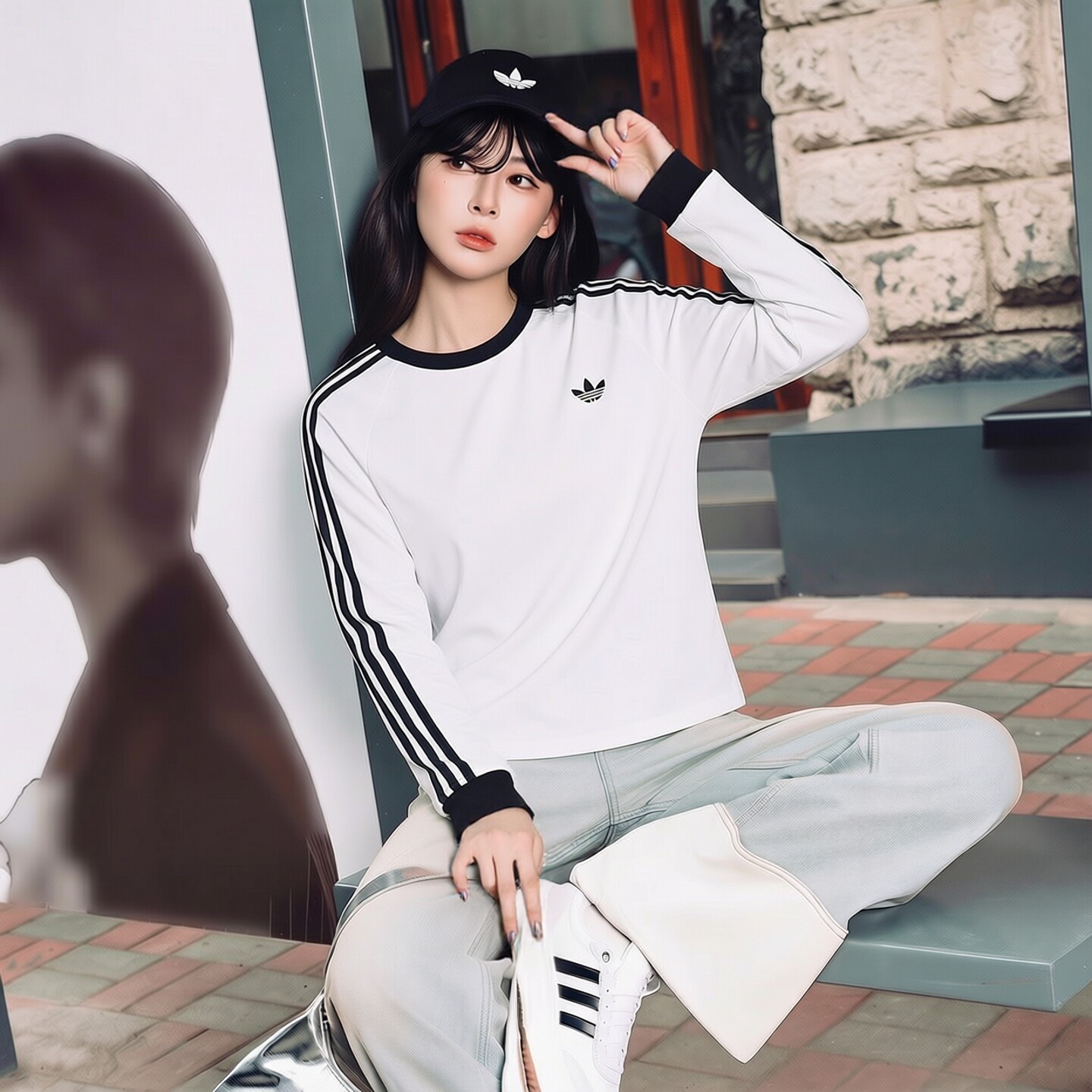 阿迪达斯女装长袖T恤官方正品运动服2026新款春秋季纯棉休闲上衣