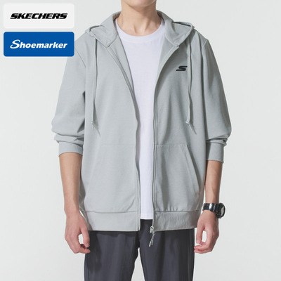 斯凯奇针织连帽夹克男装女装官方正品2025新款秋冬季外套P225U132