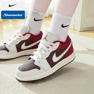 IR7600 耐克官方女鞋 篮球鞋 AJ1芝加哥白棕红板鞋 211 马年26新年款