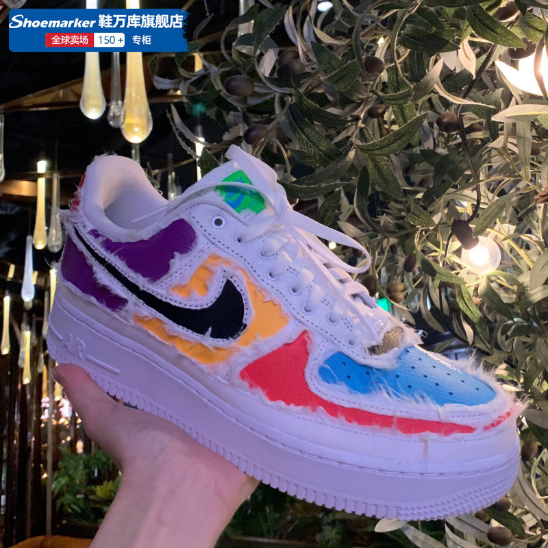 nike air force 1 07 lx af1女款撕撕乐空军一号板鞋 cj1650-100
