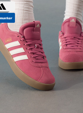 阿迪达斯德训鞋男鞋女鞋冬季新款VL COURT 3.0黄色低帮板鞋T头鞋