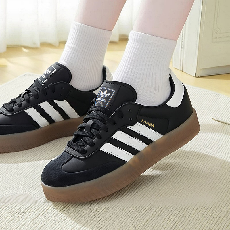 阿迪达斯三叶Samba板鞋女鞋新款运动鞋T头鞋德训鞋休闲鞋子板鞋
