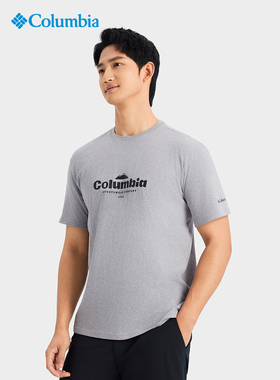 哥伦比亚官方户外运动服男士新款短袖透气休闲T恤登山半袖XE8549