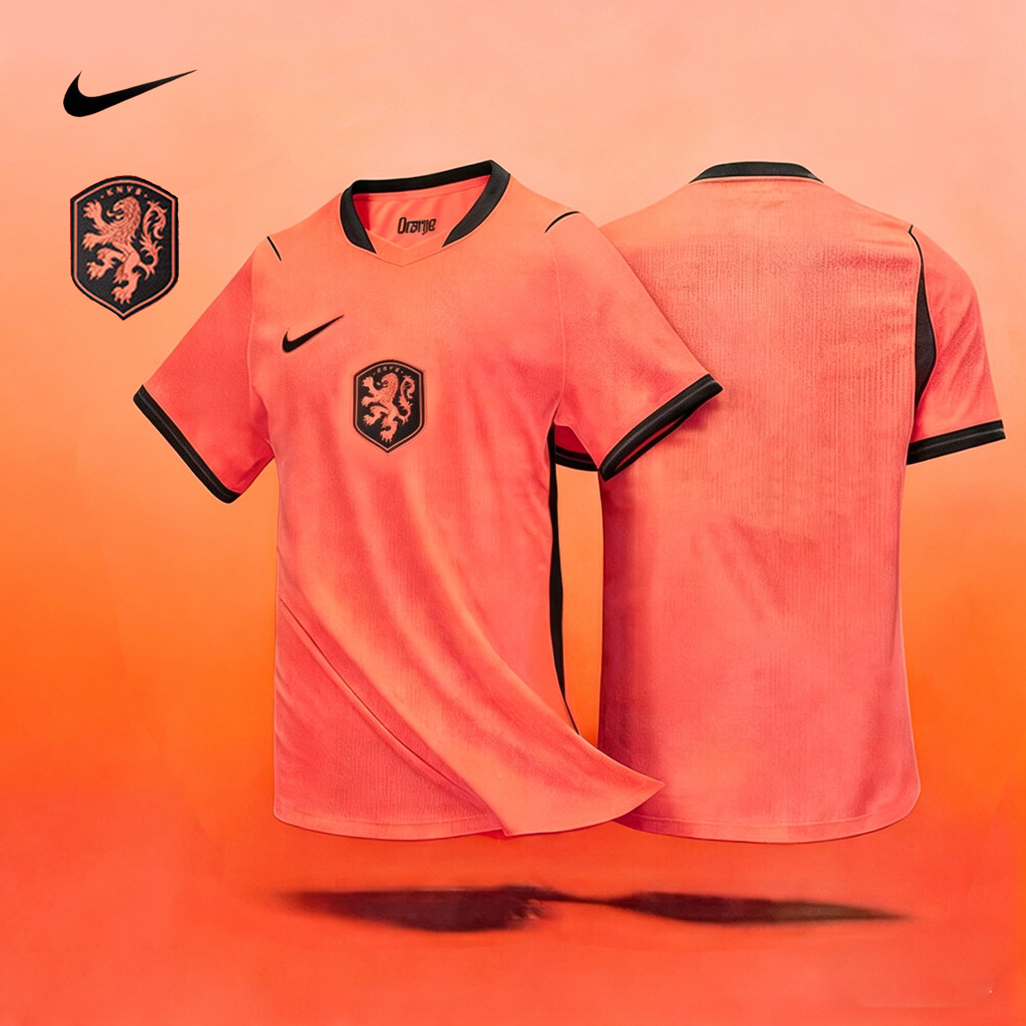 Nike男款短袖T恤2026夏季新款荷兰主场世界杯球迷足球服速干
