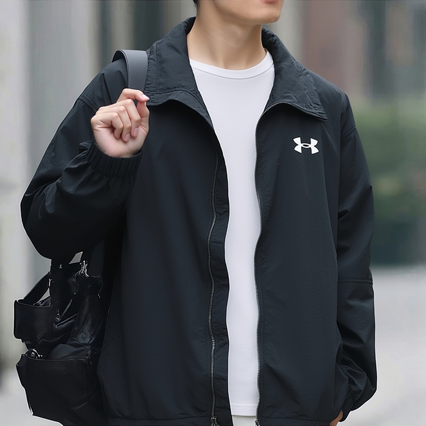 安德玛UA正品外套男装 25冬季新款运动服跑步健身训练服休闲夹克