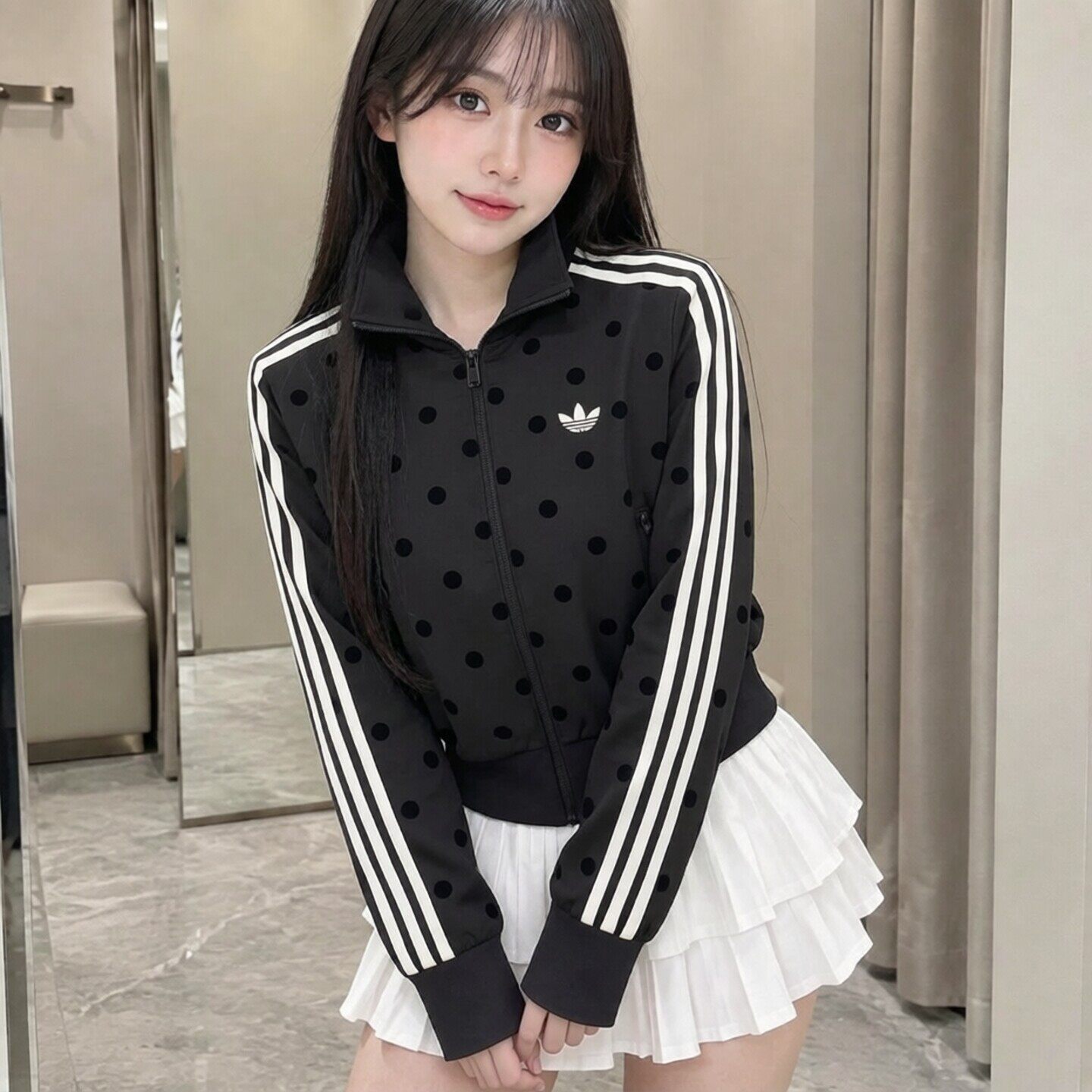 阿迪达斯夹克女装上衣官方正品女款运动服2026春秋新款三叶草外套