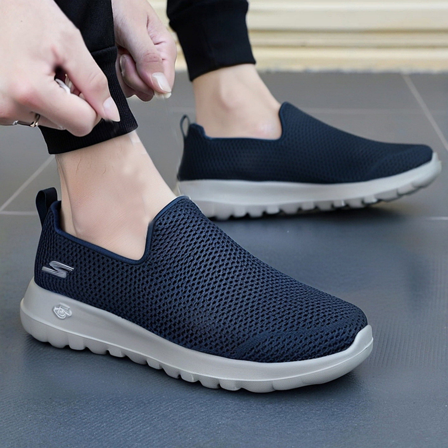 斯凯奇加绒男鞋秋季款棉鞋加厚保暖健步鞋一脚穿乐福鞋老人休闲鞋,运动鞋new,运动休闲鞋,淘宝优惠券,粉丝福利购,淘宝优惠卷