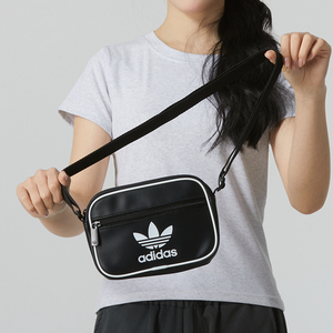 adidas阿迪达斯三叶草单肩包男女包2024新款运动包斜跨包拎包背包