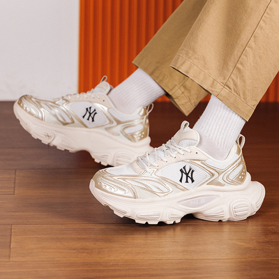 MLB官方NY厚底休闲鞋2026春季新款男女鞋老爹鞋情侣鞋复古运动鞋