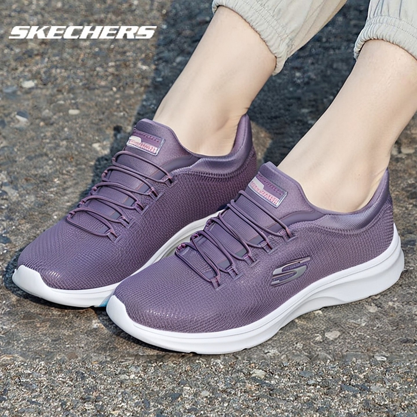 斯凯奇女鞋秋季新款运动鞋一脚蹬穿脱休闲鞋网面跑步鞋紫色妈妈鞋,运动鞋new,运动休闲鞋,淘宝优惠券,粉丝福利购,淘宝优惠卷
