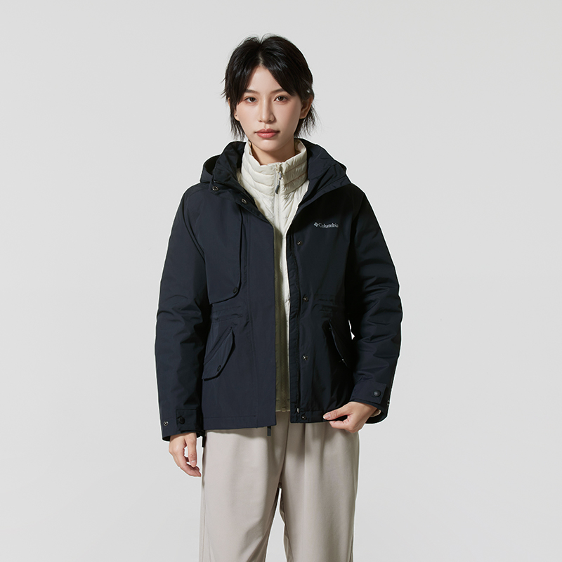 哥伦比亚官网2025冬季新款户外羽绒内胆三合一运动服男外套XR9092