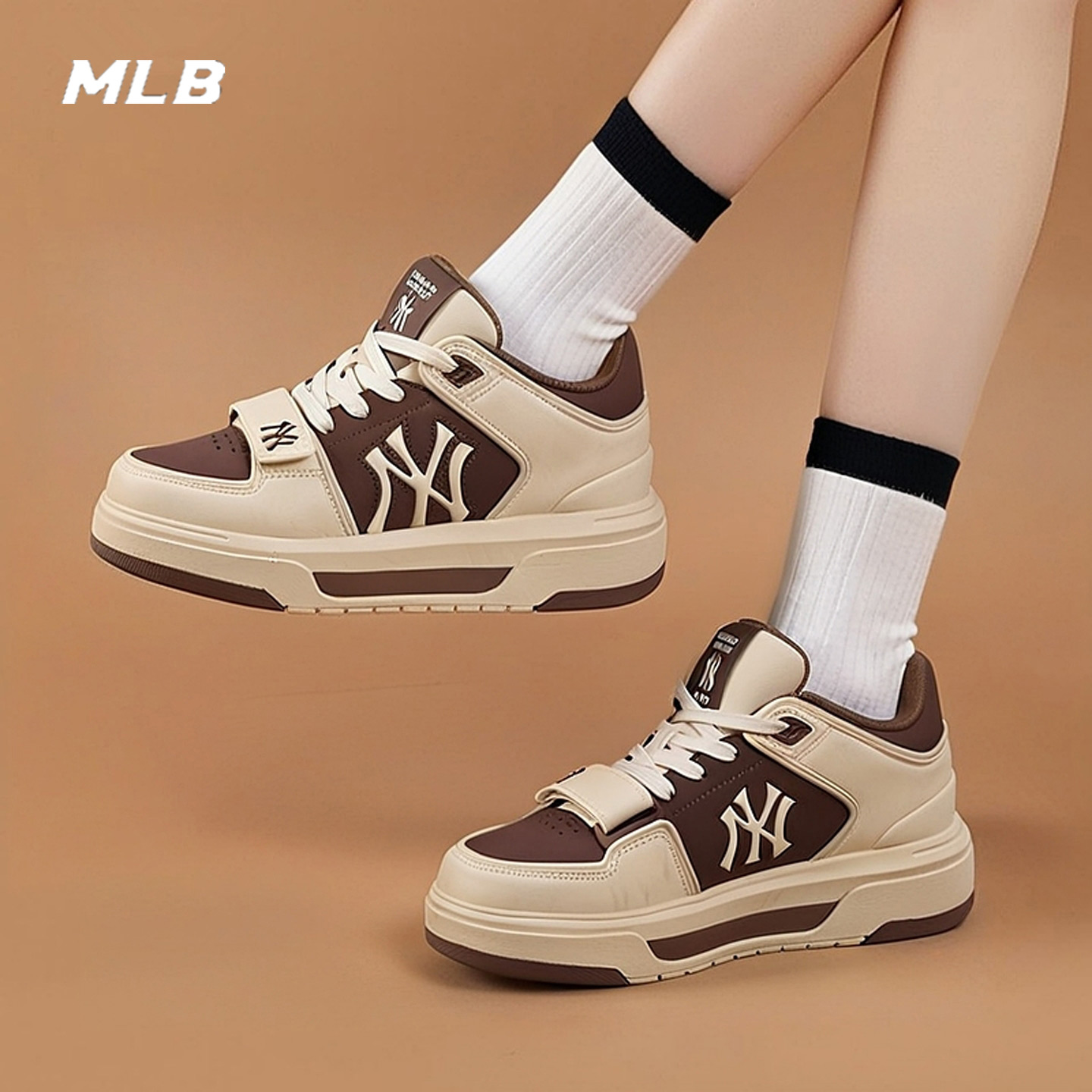 MLB官网NY厚底板鞋男女鞋2025冬季新款情侣休闲鞋运动鞋3ASXW015N